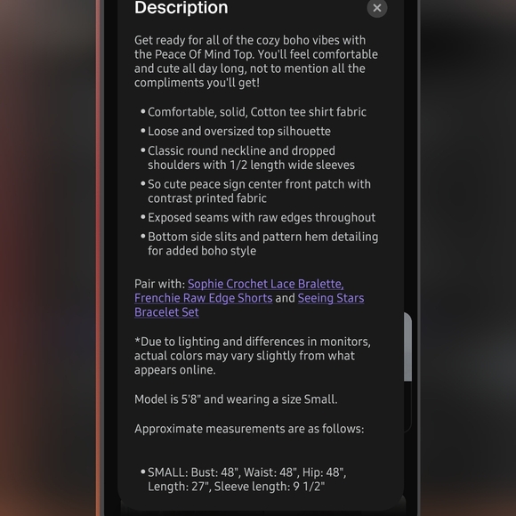NWT Three Bird Nest Easel Peace of Mind crochet embroidered half-length sleeves - Picture 5 of 17